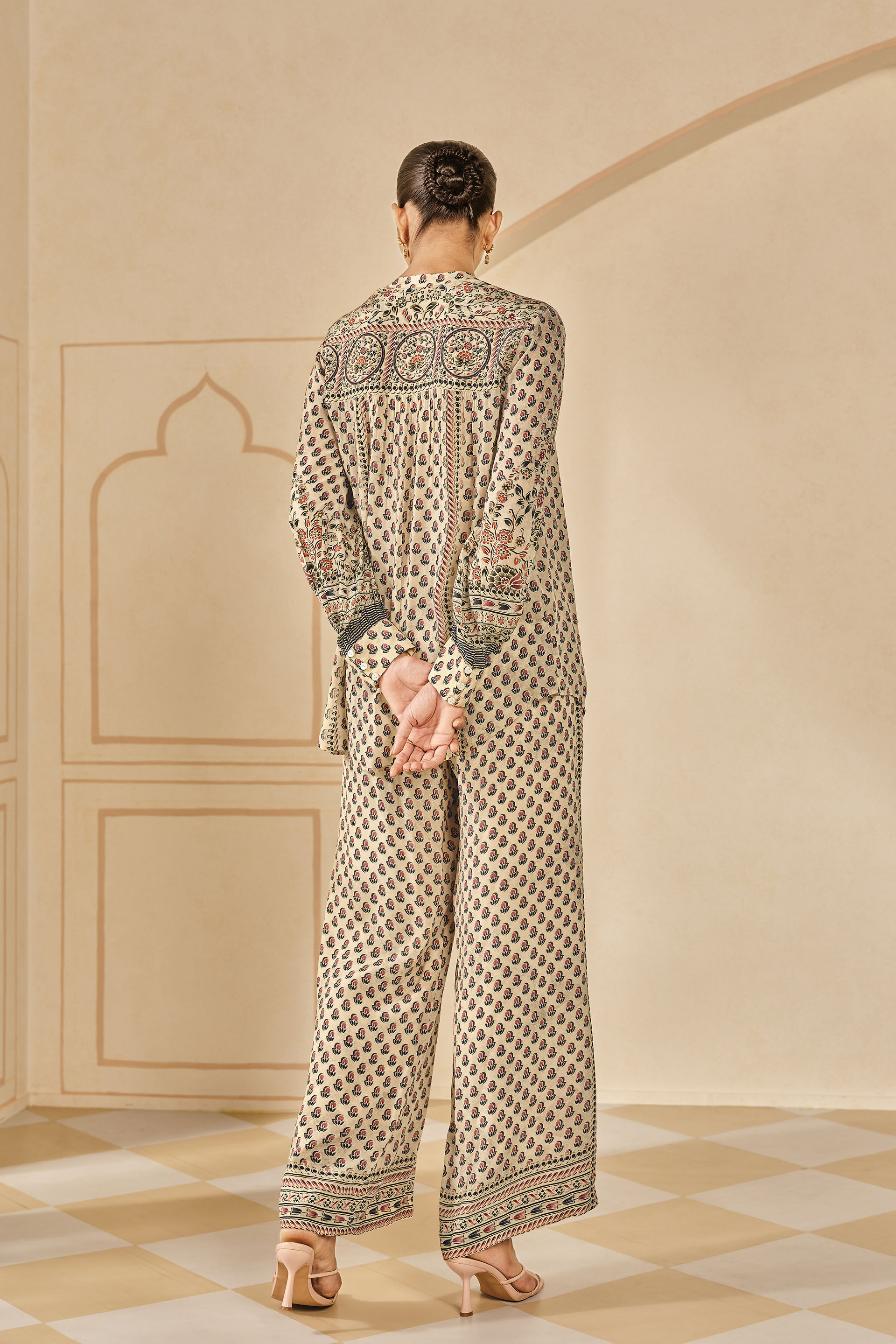 Chenoa Printed Co-ord - Ivory